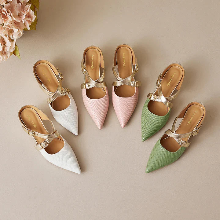 Zelle Genuine Leather Mules