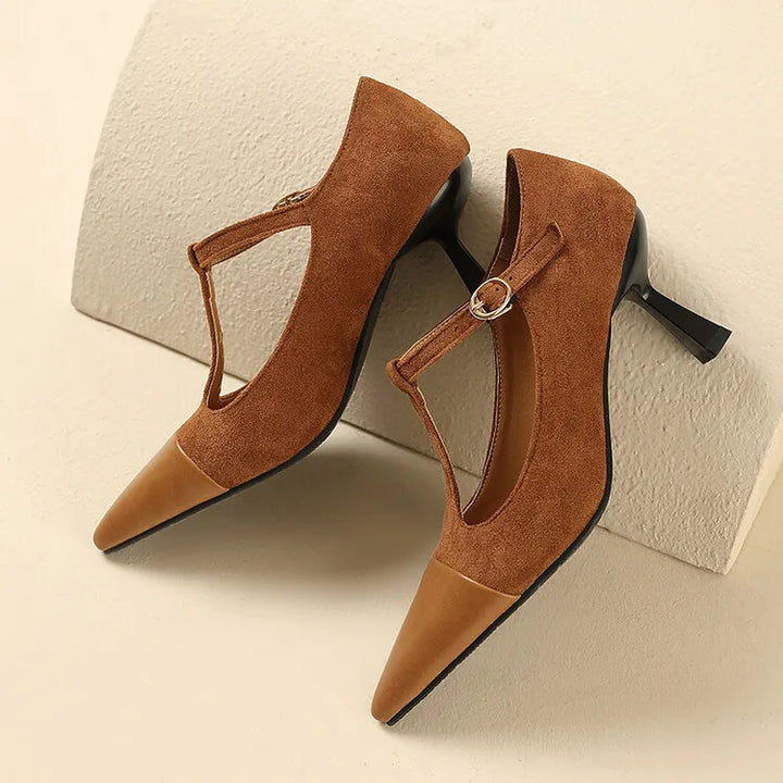 Vistra Leather Court Shoes