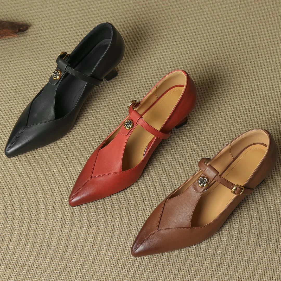 Leather Kitten Heels Maren