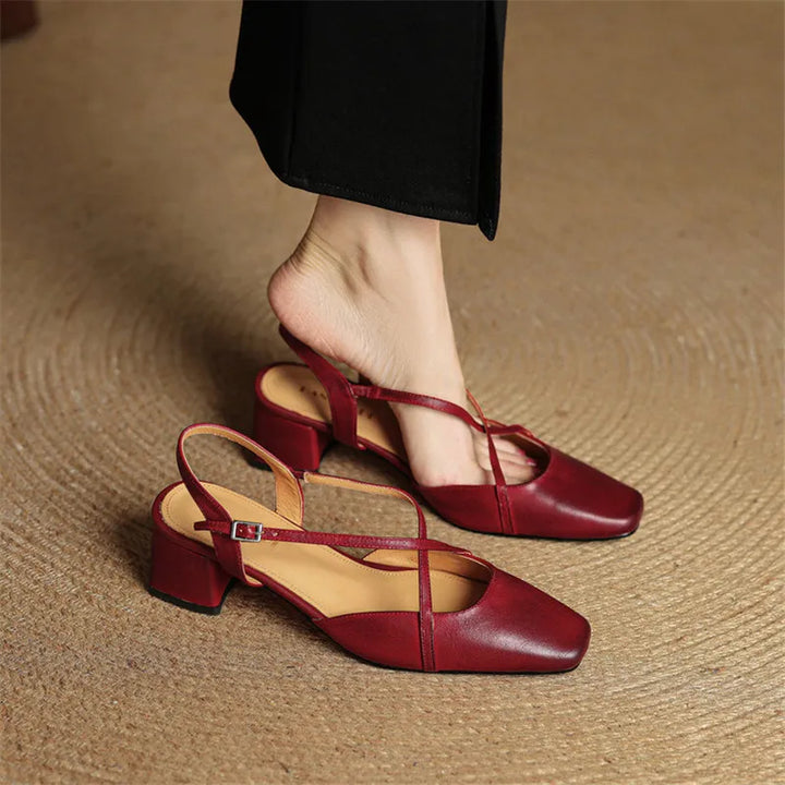 Elavi Authentic Leather Heels