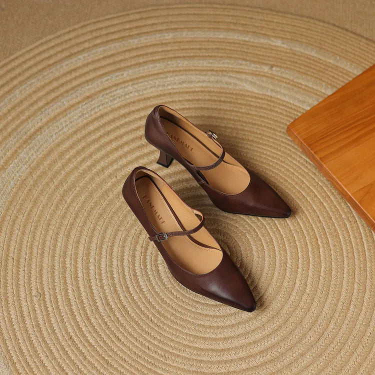Authentic Leather Heels Samara