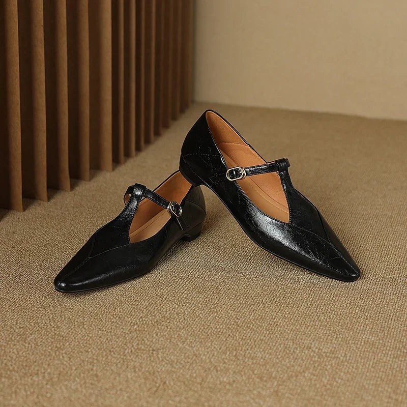 Authentic Leather Heels Biana