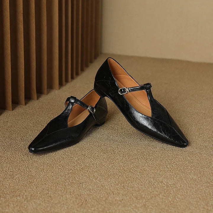 Authentic Leather Heels Biana