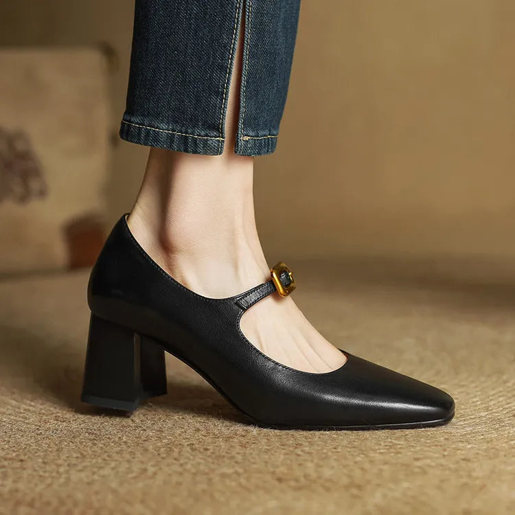 Authentic Leather Heels Luisa