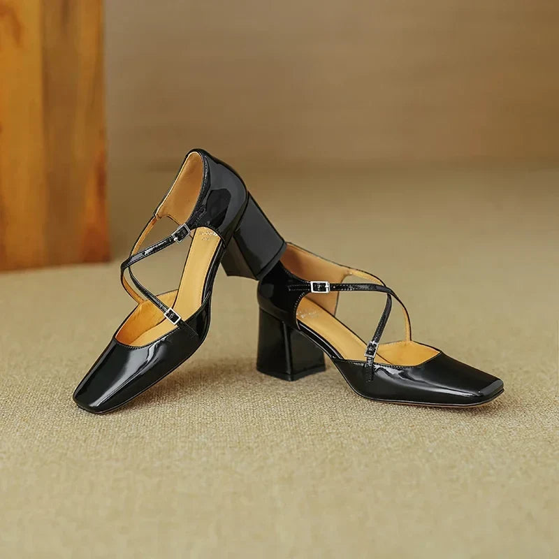Authentic Leather Heels Lilian