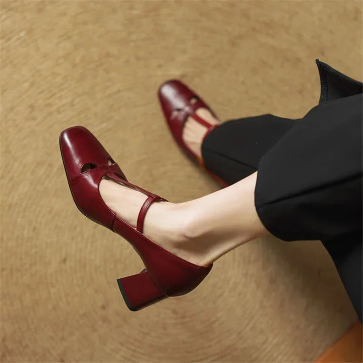 Elora Authentic Leather Heels
