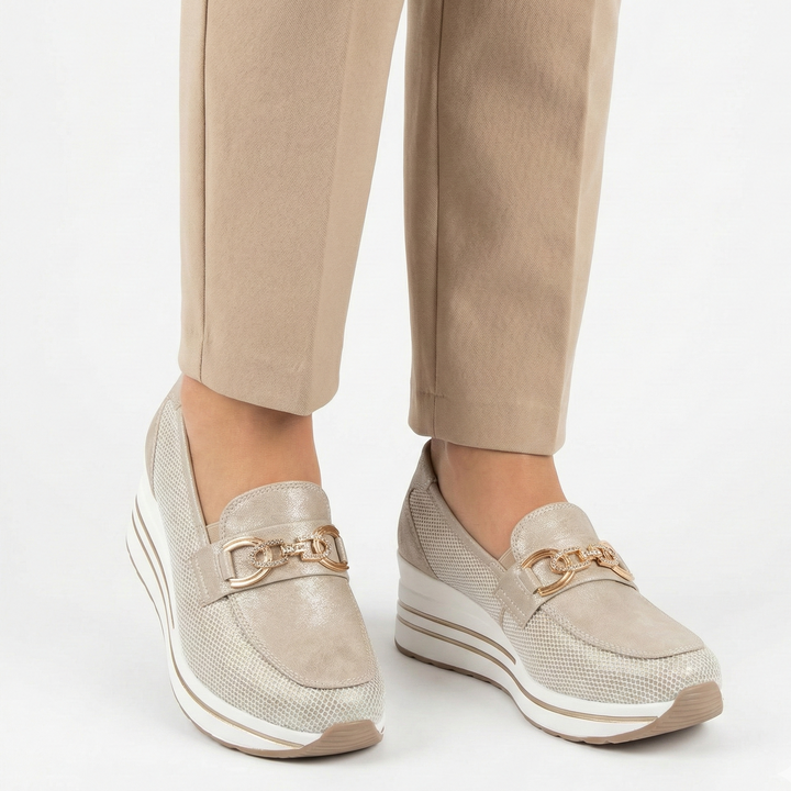 Comfort-Fit Anatomical Loafers with Supportive Heel