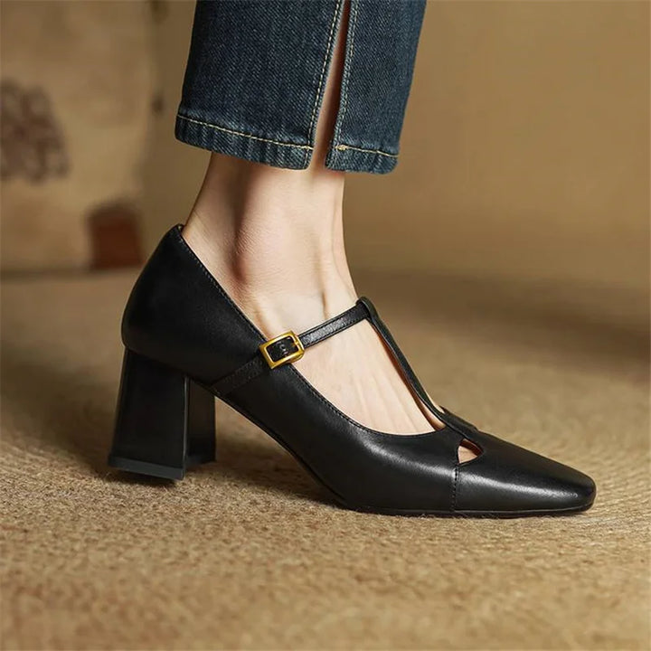 Elora Authentic Leather Heels