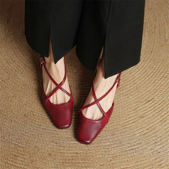 Elavi Authentic Leather Heels