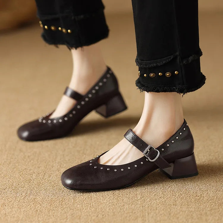 Authentic Leather Court Shoes Elour