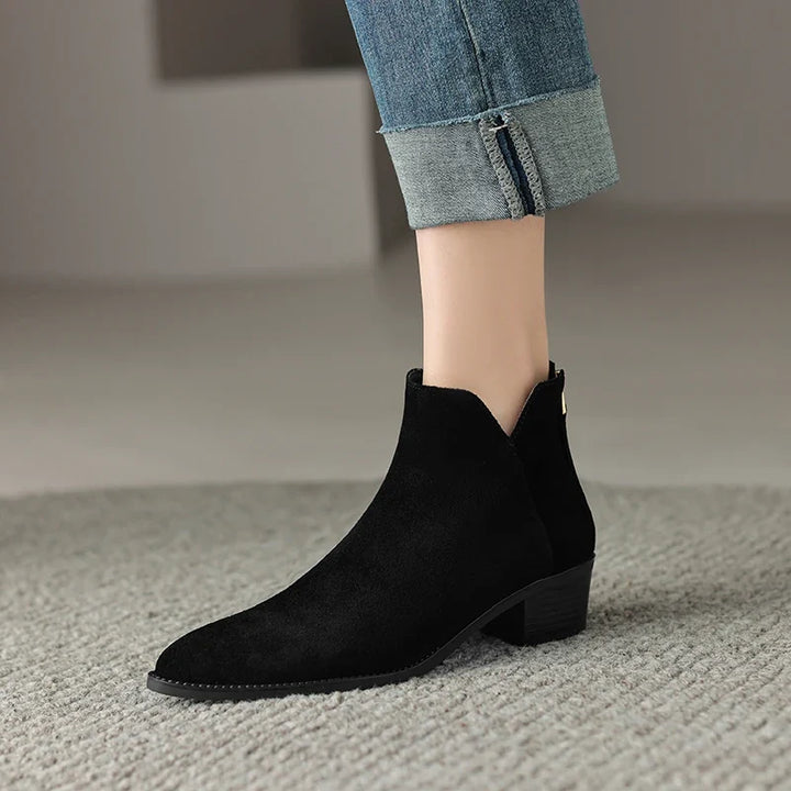 Farah Genuine Leather Ankle Boots