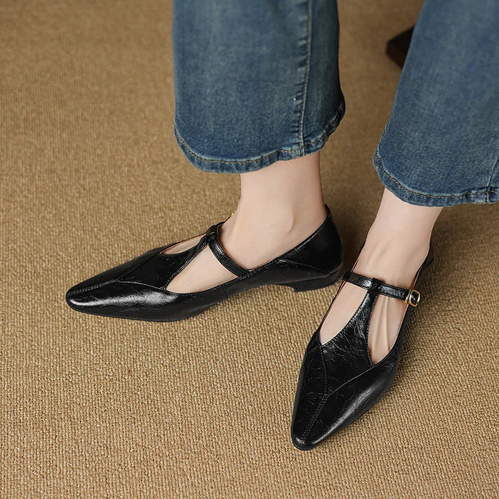 Authentic Leather Heels Biana