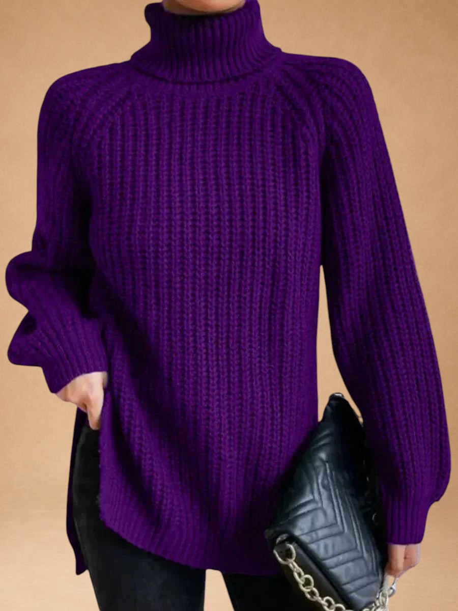Maria - Warm and Loose Sweater with Collar