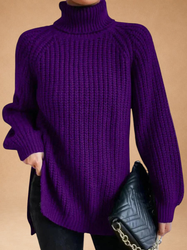 Maria - Warm and Loose Sweater with Collar