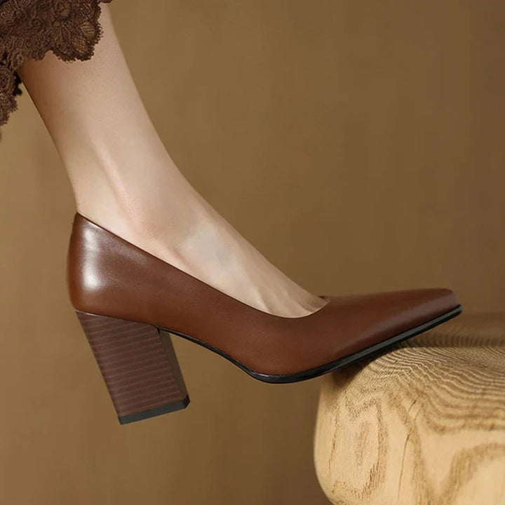 Genuine Leather Nora Heels