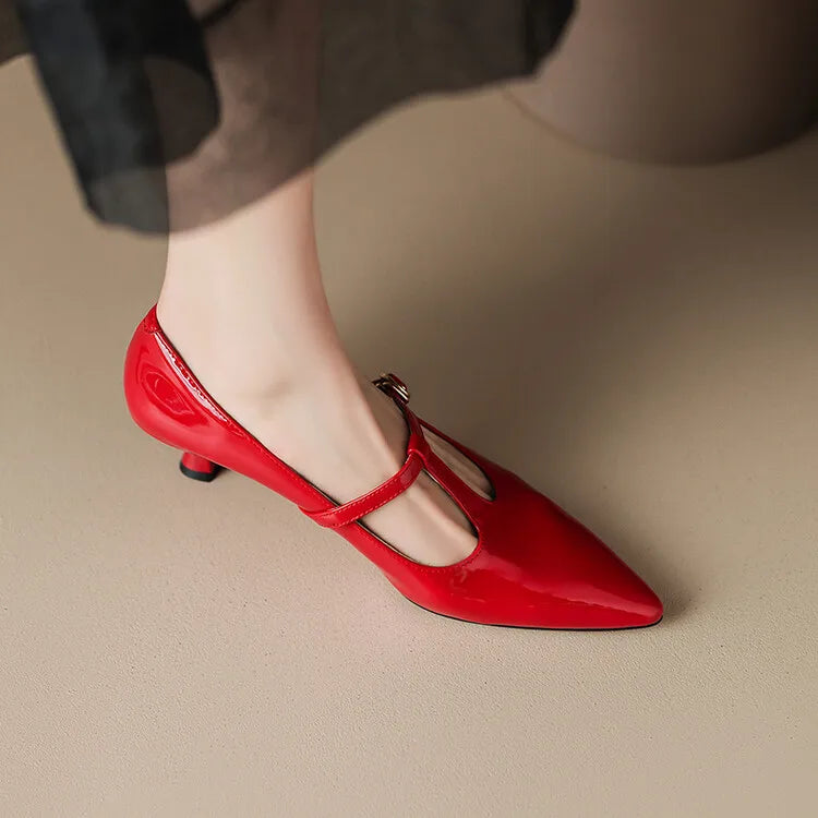 Authentic Leather Heels Ileen