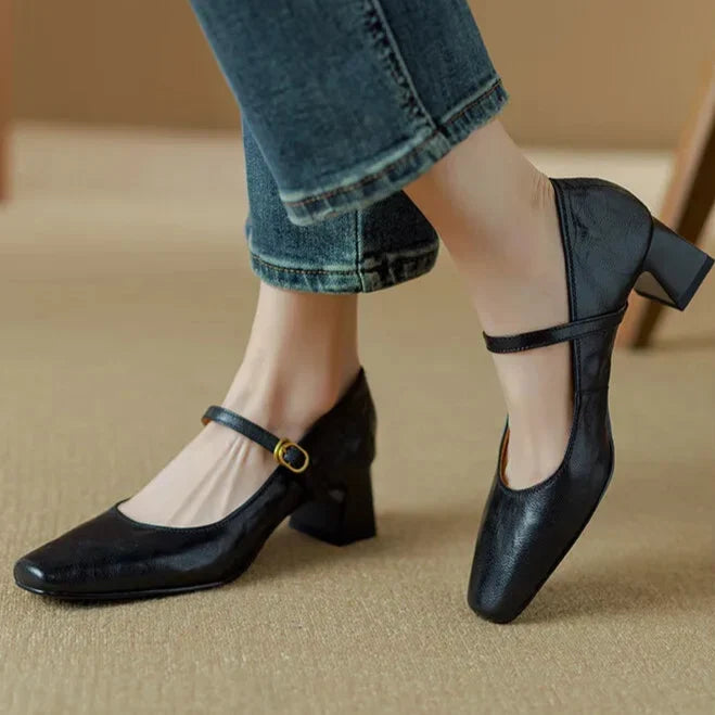 Authentic Leather Heels Remina