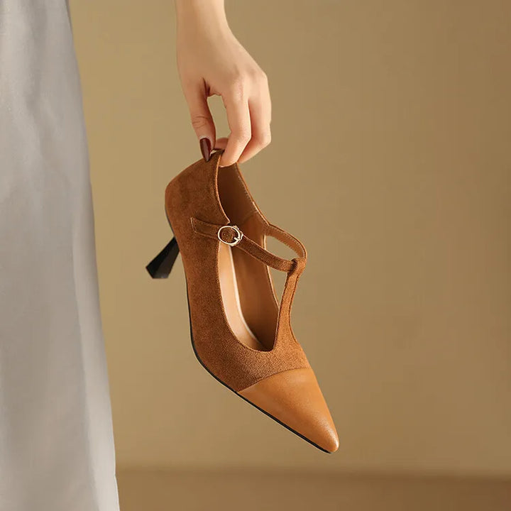 Vistra Leather Court Shoes