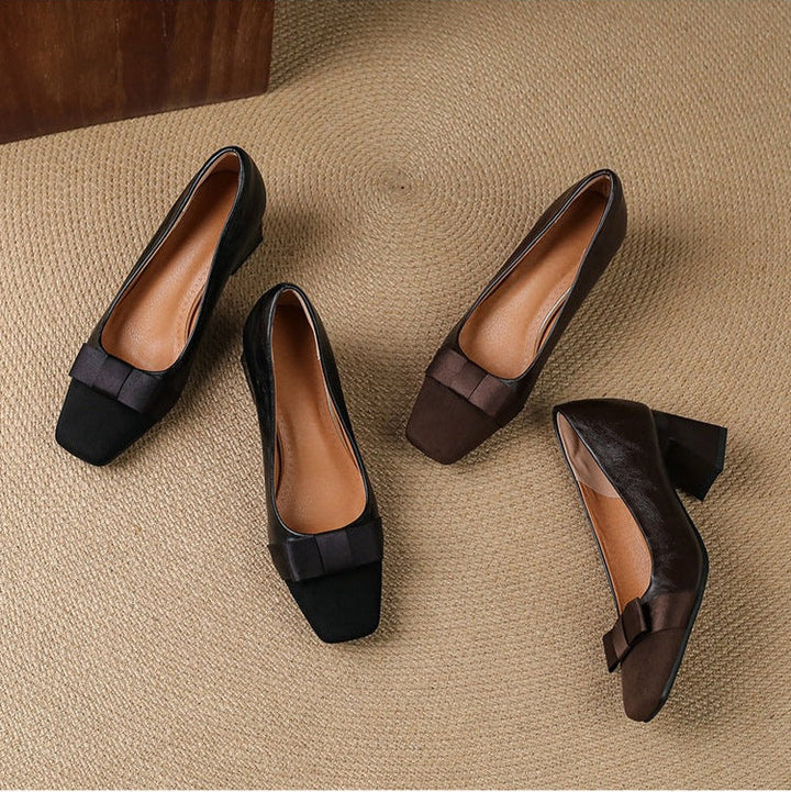 Blue Block Heels
