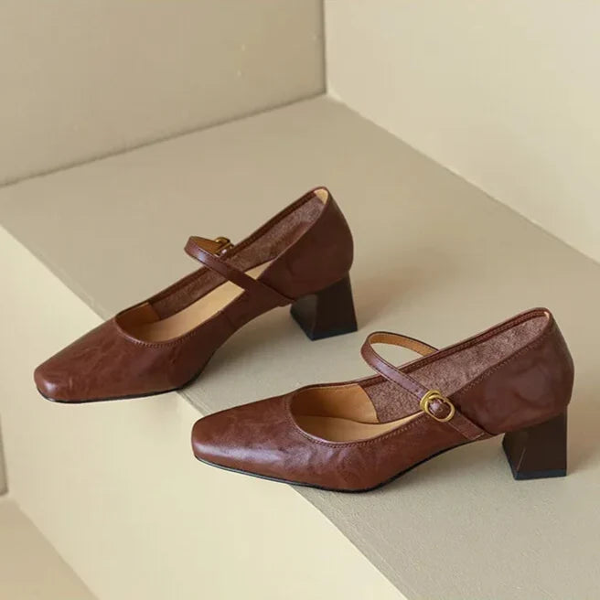 Authentic Leather Heels Remina