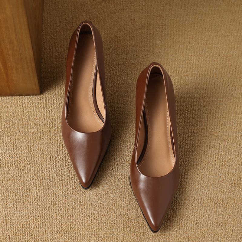 Genuine Leather Nora Heels