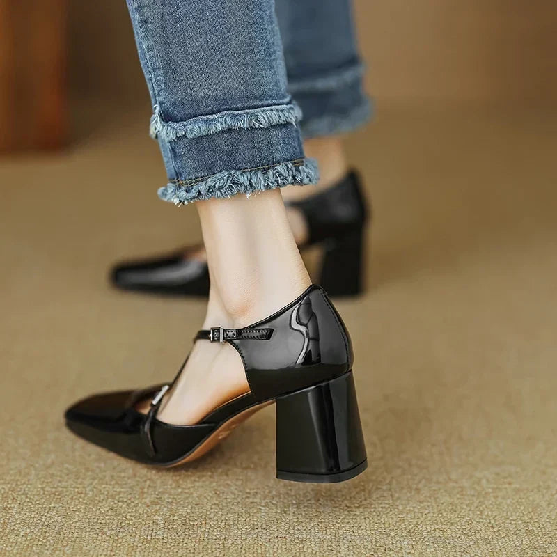 Authentic Leather Heels Lilian