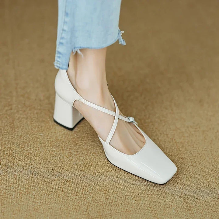 Authentic Leather Heels Lilian