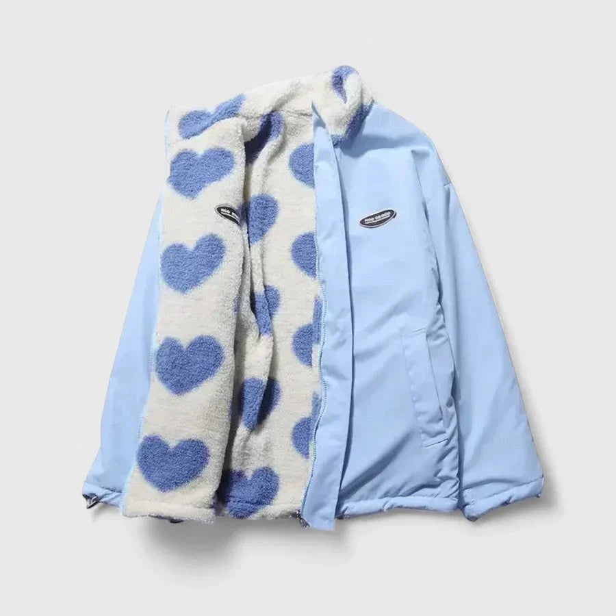 Aphroxyli - Warm Reversible Jacket with Soft Texture and Modern Style