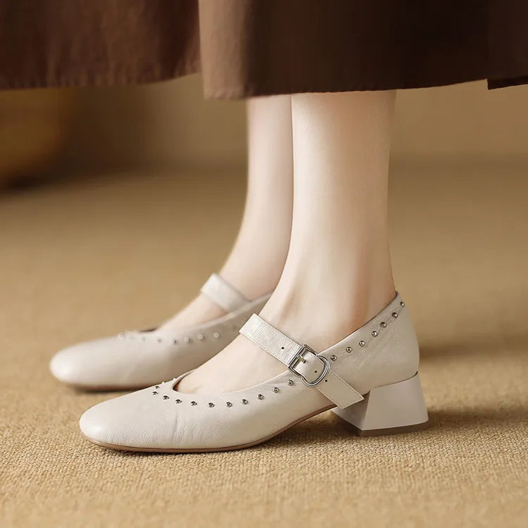 Authentic Leather Court Shoes Elour