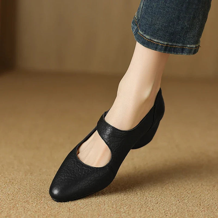 Authentic Leather Mary Jane Heels