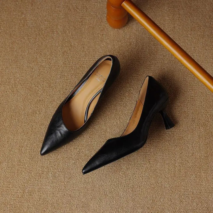 Authentic Leather Stiletto Heels Avero