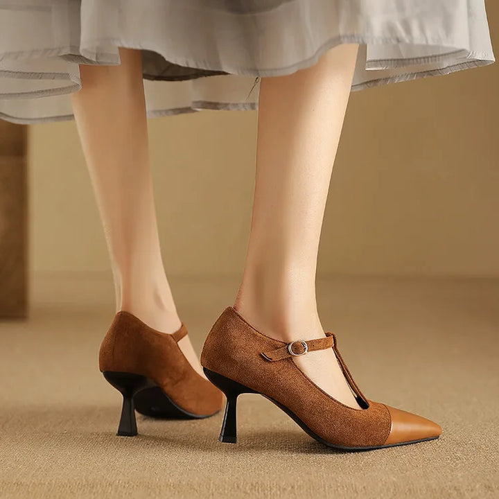 Vistra Leather Court Shoes