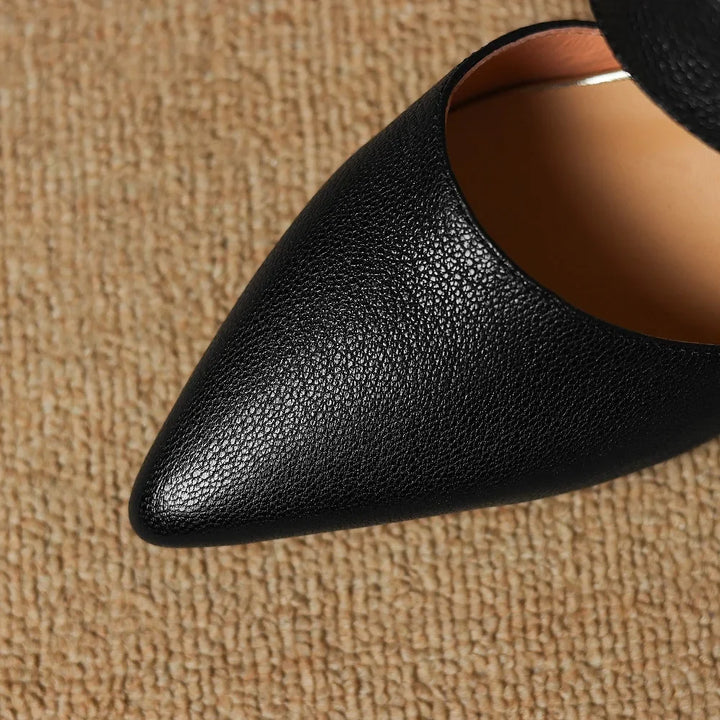 Garnet Genuine Leather Heels