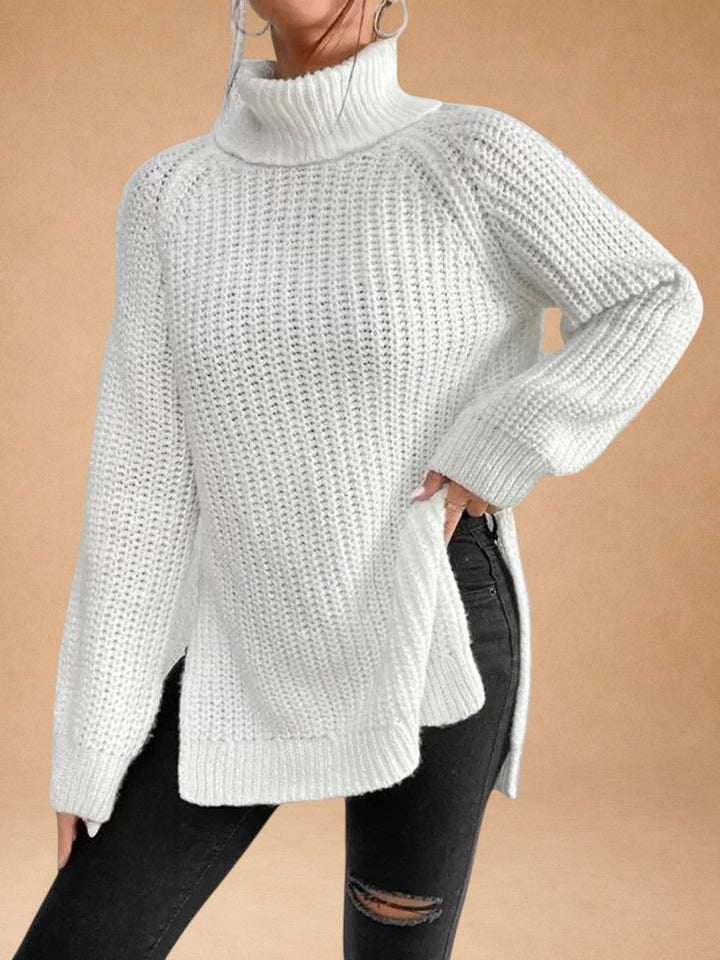 Maria - Warm and Loose Sweater with Collar