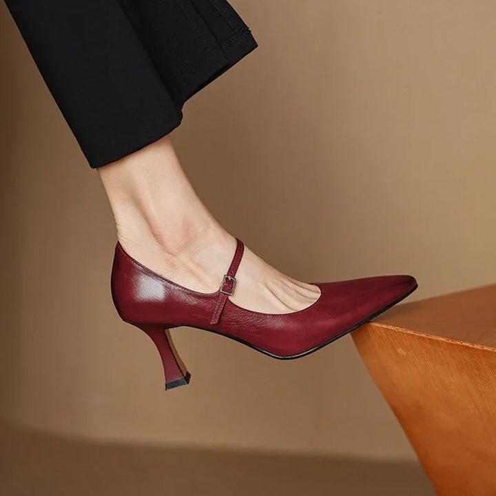 Authentic Leather Heels Samara