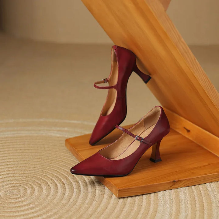 Authentic Leather Heels Samara