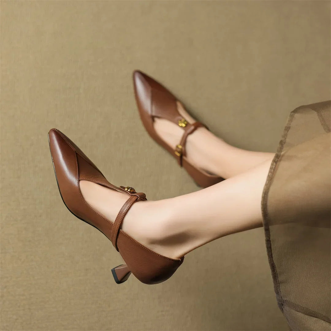 Leather Kitten Heels Maren