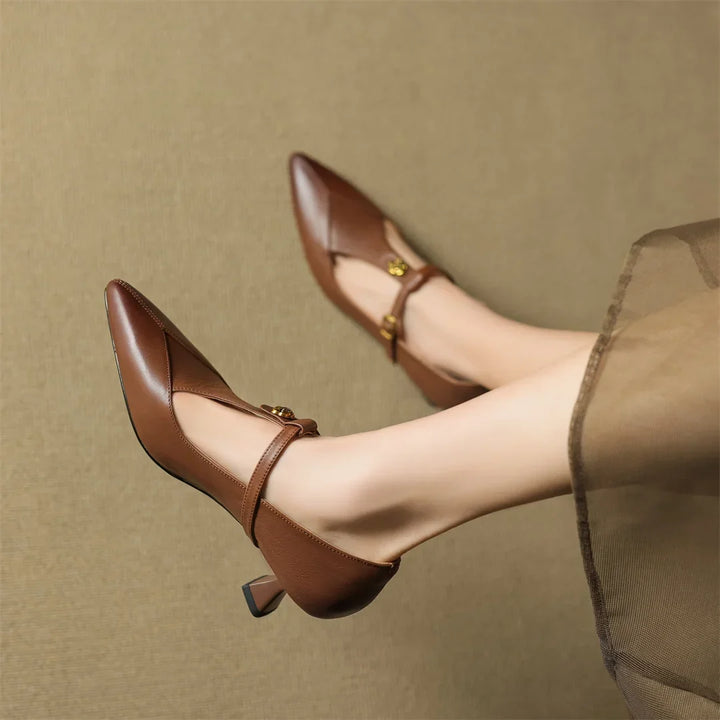 Leather Kitten Heels Maren