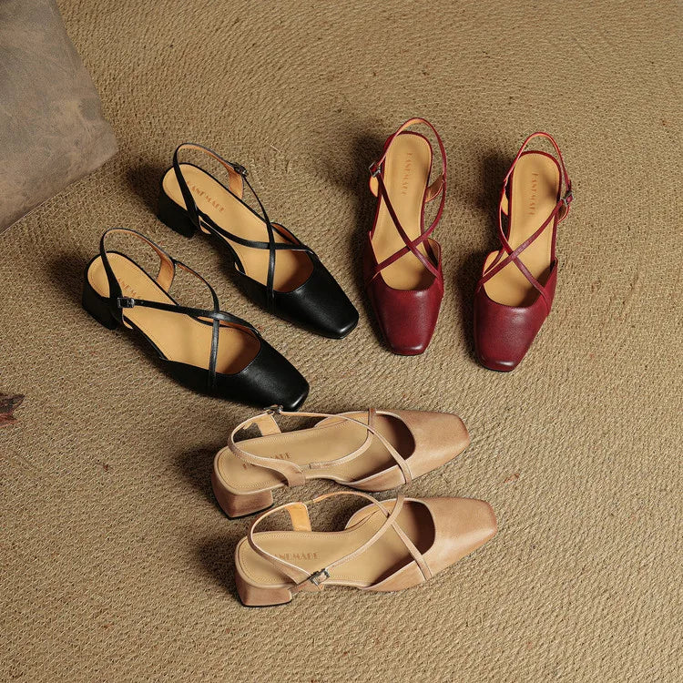 Elavi Authentic Leather Heels