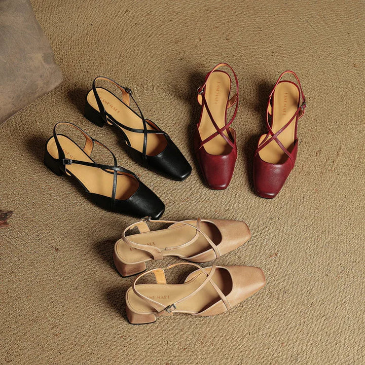 Elavi Authentic Leather Heels