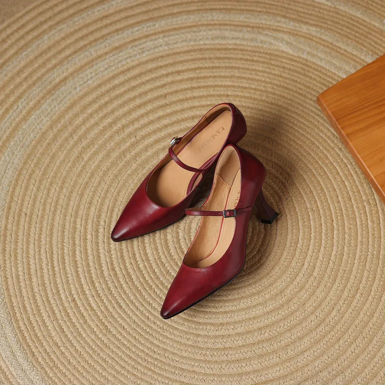 Authentic Leather Heels Samara