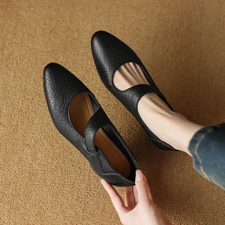 Authentic Leather Mary Jane Heels
