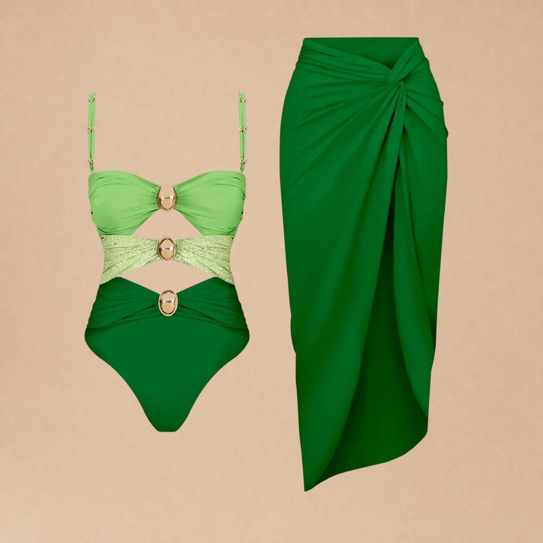 Raiz – Beach Twin Set with Satin Skirt