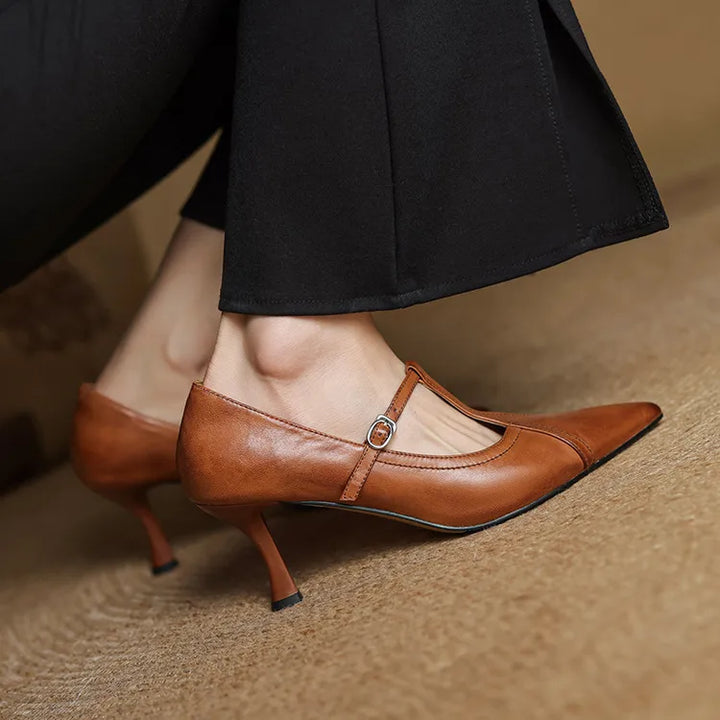 Genuine Leather Court Shoes Lorena
