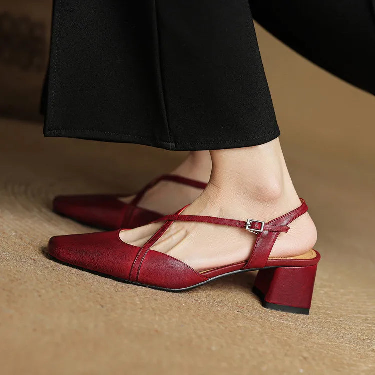 Elavi Authentic Leather Heels