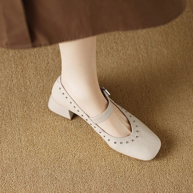 Authentic Leather Court Shoes Elour