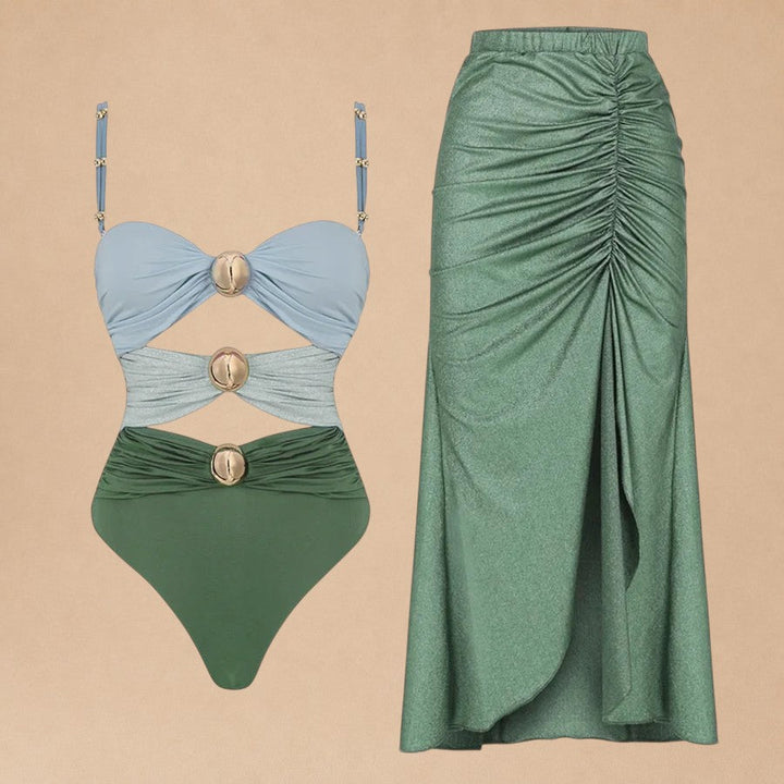 Raiz – Beach Twin Set with Satin Skirt