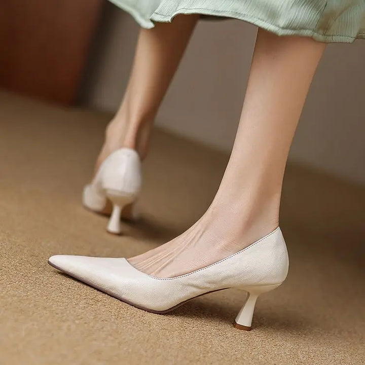 Authentic Leather Stiletto Heels Avero