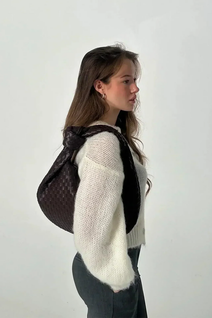 Sage Medium Fabric Shoulder Bag