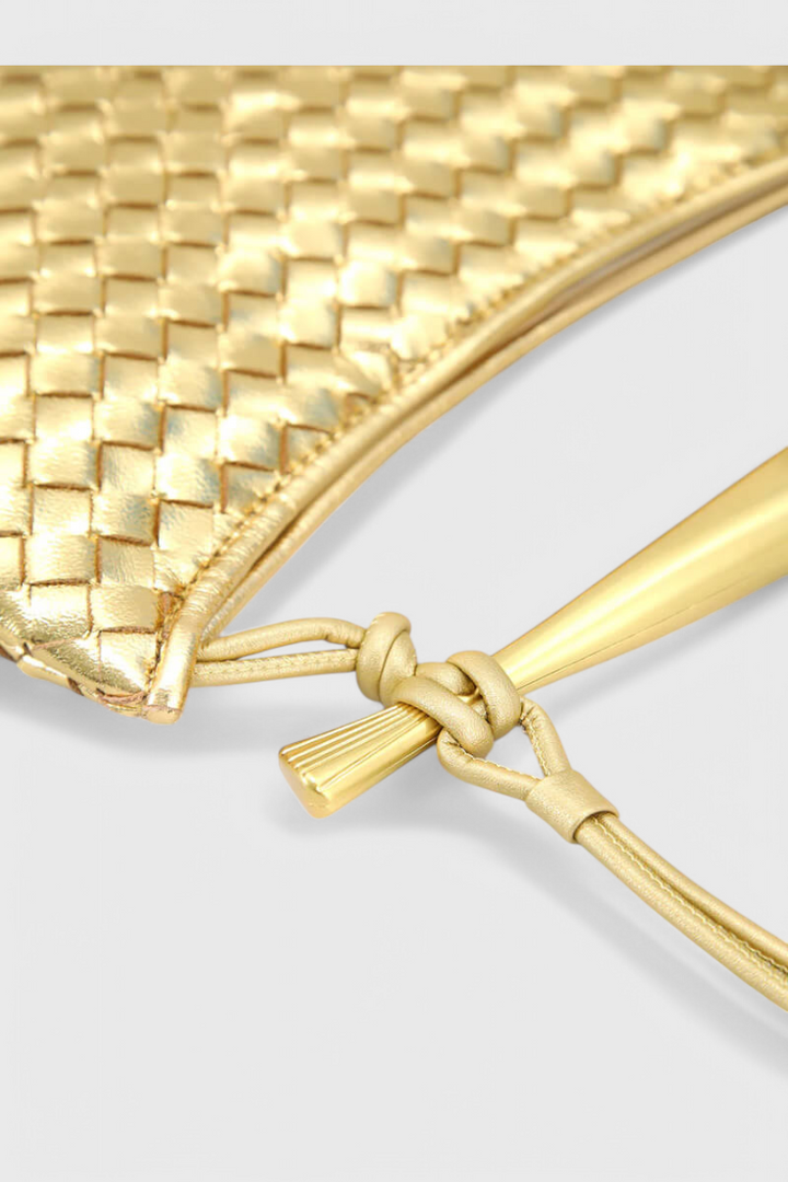 Gerda Bolso Woven Bag with Gold Handle
